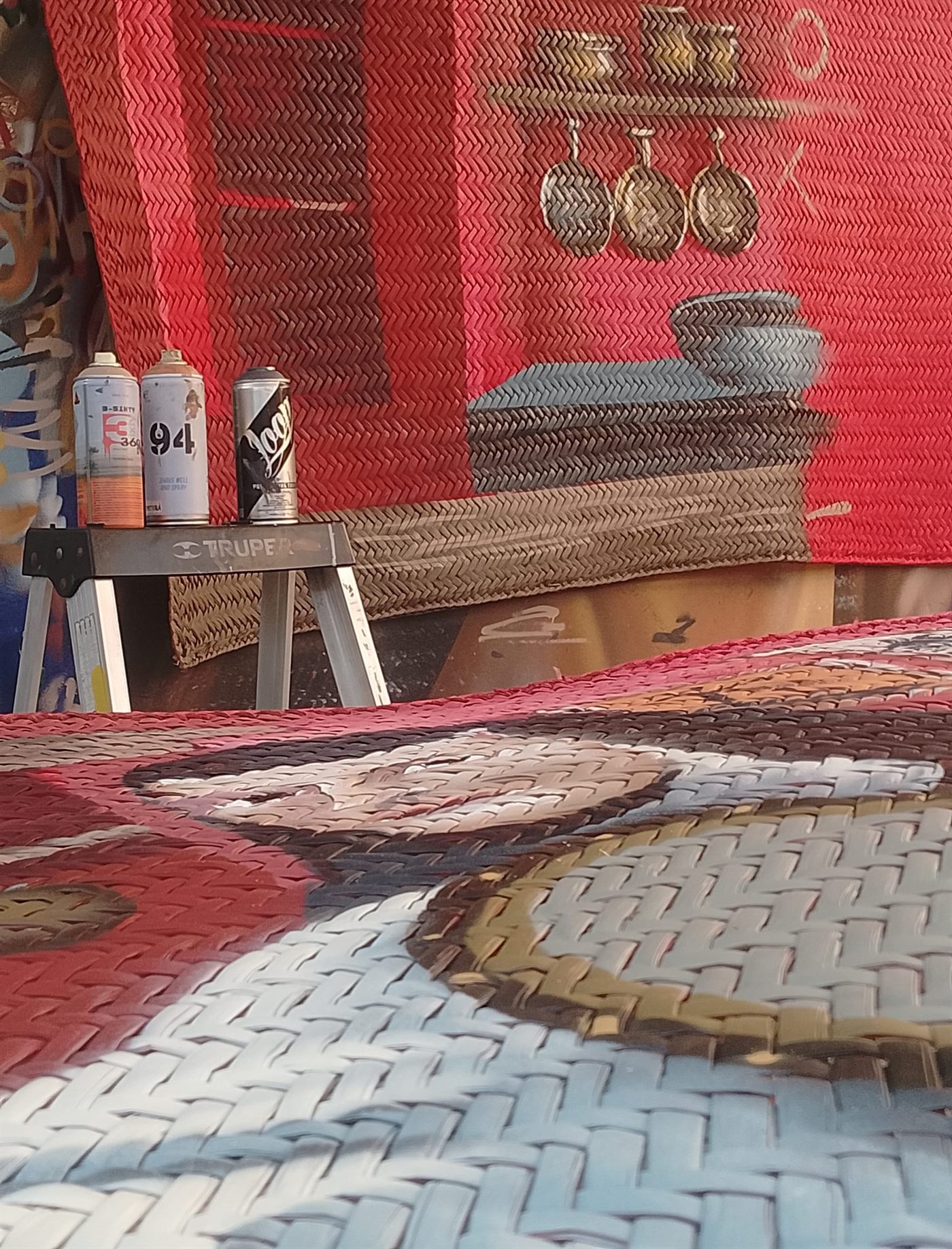 Detalle 4 del proyecto Sor Juana sobre petate